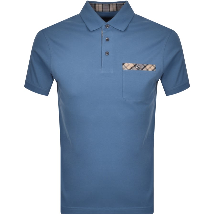 Alternative Image for ProductBarbour Tartan Pocket Polo T Shirt Blue1